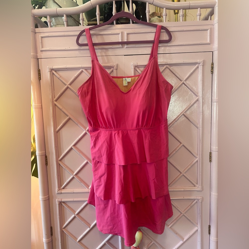 Swim 365 Vibrant Pink Plus Size Swimsuit 24W